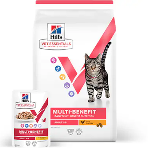 Packshot Alimentation Multi-Benefit pour chat adulte